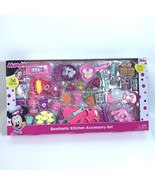 54 Pieces Minnie Mouse Bowtastic Kitchen Accessory Set Plastic Food Dishes NEW - $20.85
