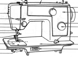 Nelco SZA-525 manual sewing machine instructions Enlarged - $12.99