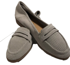 Lucky Brand Grey Perforated Suede  Loafers Size 8.5  New No Box - £26.98 GBP