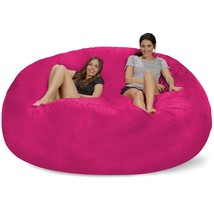 Bean Bag Chair: Giant 8&#39; Memory Foam Furniture Bean Bag - Big Sofa With Soft Mic - £452.41 GBP