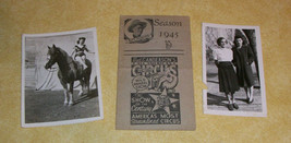 Bud Anderson&#39;s Streamline Circus &amp; Wild Animal Show 1945 Season Card Horse Photo - £39.56 GBP