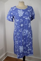 Vtg Fresh Produce M Purple Floral Short Sleeve Dress - £21.39 GBP