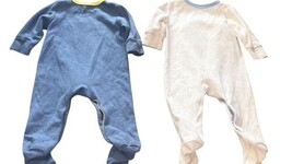 Sterling Baby Newborn Sleepers Lot 2 NB One Piece Pajamas Soft Footed image 6