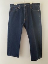 Levi’s 505 Jeans Size 40x25 Dark Blue Denim Jeans Pants Bottoms - £17.12 GBP