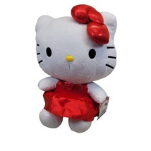 Hello Kitty by Sanrio Plush Red Dress Bow Sitting Stuffed Animal Plush 12 in - £14.15 GBP
