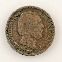 1889 Países Bajos 10 Centavo Moneda (F) Fina Estado - £27.33 GBP