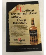 Seagrams 100 Pipers Vintage Print Ad pa18 - $152.62 MXN