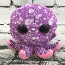 Ty Beanie Boos Legs Plush Purple Octopus Stuffed Animal Soft Toy Glitter Eyes  - £5.41 GBP