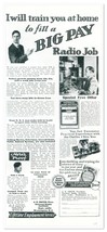 Print Ad National Radio Institute Big Pay Radio Job 1932 2/3-Page Advert... - $182.07 MXN