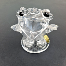 Vintage Marcrystal Genuine Lead Crystal Frog Paperweight - Made In Torun Poland - £31.81 GBP