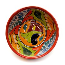 Talavera Pottery Floral Colorful Hand Painted Bowl 5 3/4&quot; Marked Mexico ... - £17.38 GBP