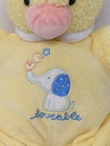 Carter's 2005 Yellow Baby Duck Terry Cloth Stuffed Animal Plush Toy Rattle 37556 - $29.69