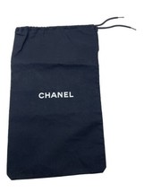 Chanel Black Pouch Original Black Drawstring 12&quot; x 7.5&quot; Fashion - £14.38 GBP