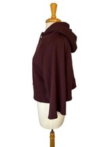 Athleta Women&#39;s Steady State Crop Hoodie Sweatshirt Bell Sleeves Maroon Size XS - £26.50 GBP