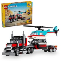 LEGO Creator 3 in 1 Flatbed Truck with Helicopter Toy, Transforms from F... - $29.07