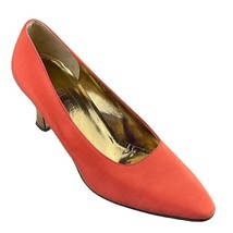 BRUNO MAGLI Shoes Womens Heels Size 6.5AA Vintage Salmon Fabric - £35.49 GBP