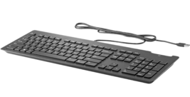 HP Slim Professional SmartCard USB Wired Keyboard Black for PC Computer - £13.34 GBP