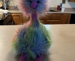 Jellycat London Medium Rainbow Pom Pom Bird Plush Ostrich Multi-Color 14... - $19.75