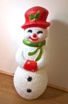 Vintage Snowman Blow Mold 21 Inches needs Light kit FLAWED/DAMAGED - £23.73 GBP