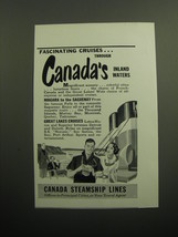 1949 Canada Steamship Lines Ad - cruises through Canada&#39;s inland waters - £14.53 GBP