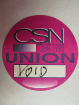 Csn Crosby Stills &amp; Nash Union Tour 1990 Unused Backstage Pass Collectible Rare - £7.78 GBP
