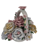 Ceramic Basket of Flowers Price Industries 7x6.25&quot; - $11.27