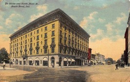 South Bend Indiana~The Oliver Hotel &amp; North Main STREET~1910s Postcard - £6.00 GBP