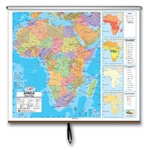 Africa Advanced Political Classroom Wall Map on Roller - £143.56 GBP