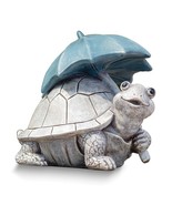 Pudgy Pals Turtle Holding Umbrella Resin Statue - $62.90 CAD