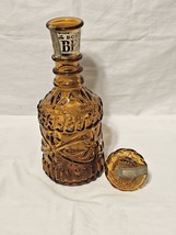 Vintage Amber/Brown Jim Beam Whiskey Decanter Bottle - £20.46 GBP