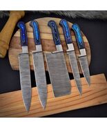 HANDMADE DAMASCUS STEEL CHEF KITCHEN KNIVES SET X-494 - $98.01