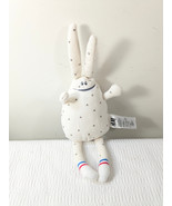 H&amp;M Plush bunny rabbit toy cream grey triangles smiling red blue sneaker... - €55,46 EUR