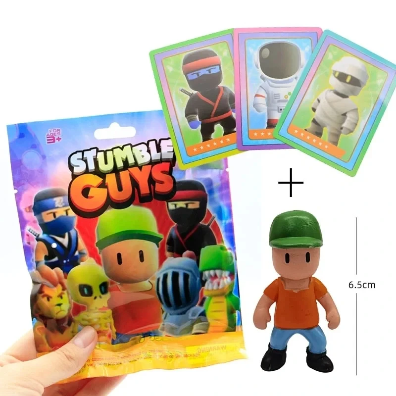 Stumble Fall Guys Action Figures Toys Game Character Card PVC Model Kawaii Anime - £12.61 GBP