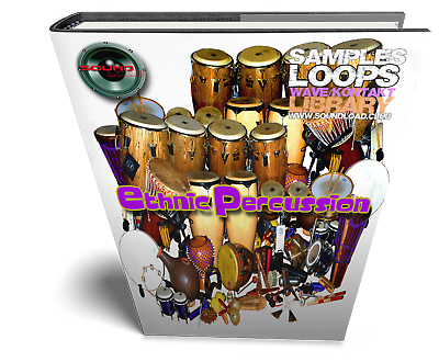 ETHNIC PERCUSSION - Large Authentic Essential WAVE Samples/Loops Studio ... - $14.99