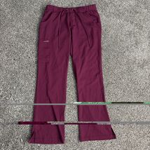 H H Works Healing Hands Scrub Pants Bottoms Plum Burgundy Size SP Pull O... - $13.79