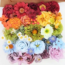 ASTRYAS 38pcs Artificial Flowers Bouquets Box Set for DIY Bridal Wedding Shower - £18.76 GBP