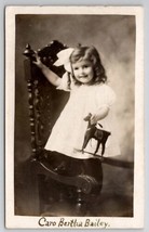 RPPC Cute Caro B Bailey Hall With Toy Horse Mechanic Falls Maine Postcard B32 - £15.92 GBP