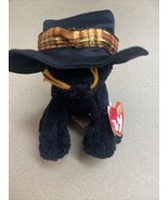 Ty Halloweenie Beanies Plush Black Cat with Hat Merlin With Tag Mini - $7.91