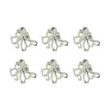 Set of 6 Distressed Finish Coastal White Cast Iron Octopus Drawer Pulls - £34.81 GBP