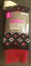 Ladies&#39; Boot Socks Shoe Size 4-10 2 Pair - £6.45 GBP