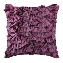 Purple Vintage Style Ruffles 16x16 Satin Pillows Covers for Couch -Vintage Vines - £22.59 GBP+