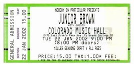 Junior Marron Concert Ticket Stub Janvier 22 2002 Colorado Springs Colorado - £32.46 GBP