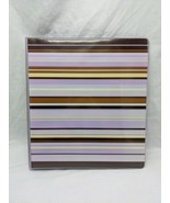 The Choco Latte Collection Pastel Striped Notebound 3 Ring Binder - £24.77 GBP