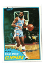 1981-82 Topps Basketball Brian Taylor #W94 San Diego Clippers NBA Card EX-NM - £1.54 GBP