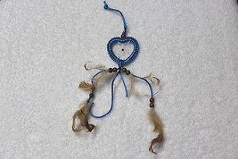 Dreamcatcher Indian Heart Shape Blue Color (CR33) (Small) - £6.40 GBP