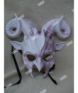 White Horned Demon Mask Goat Ram Creature Imp Devil Faun Forest God Pan ... - $658.76 MXN