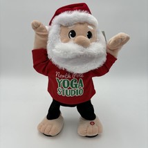 Gemmy YOGA Santa Sings Deck The Halls &amp; Downward Doggie Namaste 14&quot; Plush - £27.69 GBP
