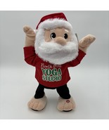 Gemmy YOGA Santa Sings Deck The Halls &amp; Downward Doggie Namaste 14&quot; Plush - $34.65