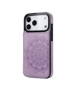 Generic Case for iPhone 16 (Color : Purple) Side Flower Leather Wallet H... - $73.86 CAD