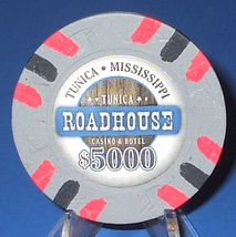 (1) $5000. Roadhouse Casino Chip - Tunica, Mississippi - 2009 - Oversize 43MM Ch - £188.82 GBP